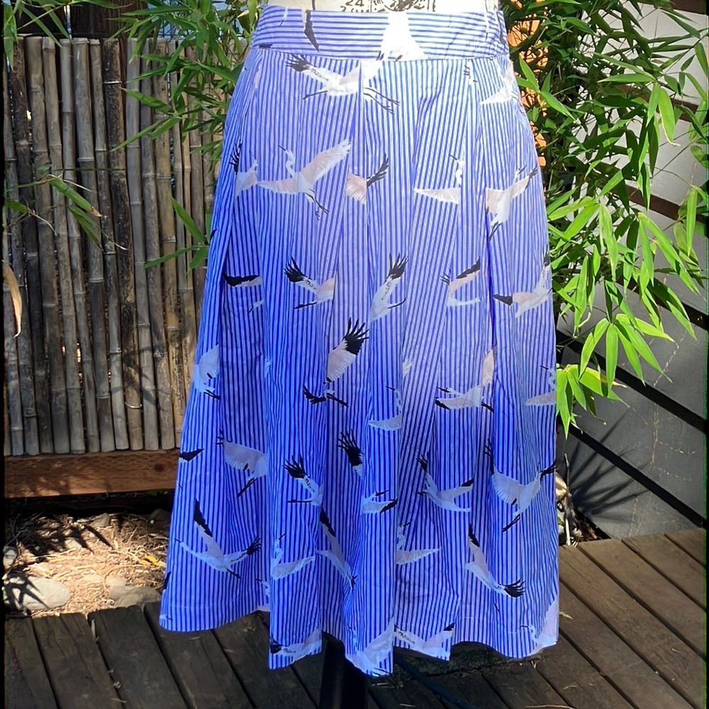 Who What Wear Broadcloth Crane skirt